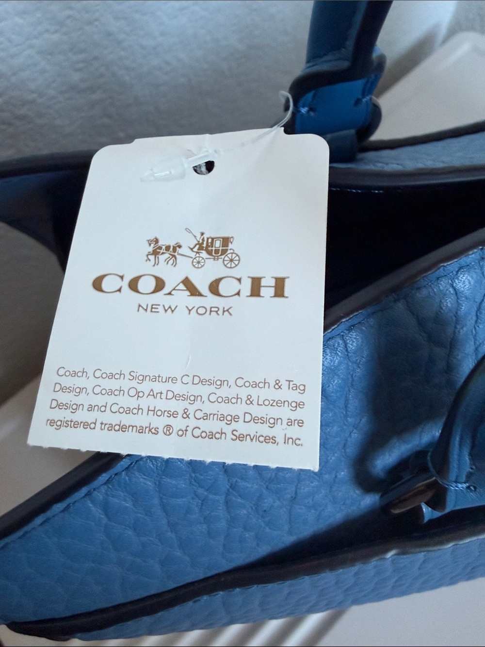 NWT Coach Bright Blue Mercer 30 Satchel with Gunmetal Hardware. - Picture 4 of 15